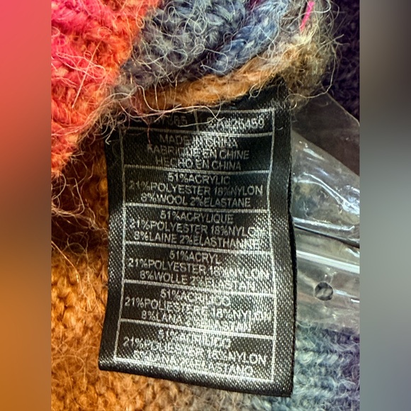 🌈 BB Dakota by Steve Madden Rainbow Knit Sweater XL – NWOT - Picture 6 of 6